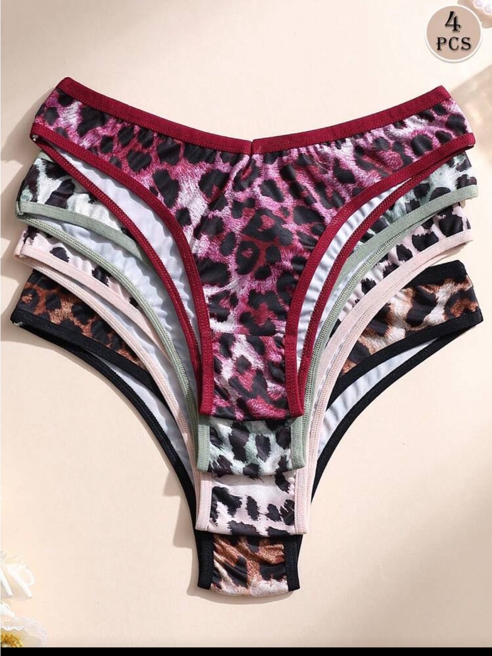 Woman’s Multicolor Leopard Print Briefs - Pack